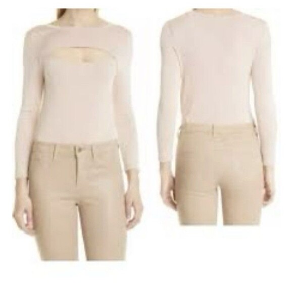 L'agence Women's Jocelyn Cutout Plush Pink Sweater Top Size Large NWT - Picture 3 of 7